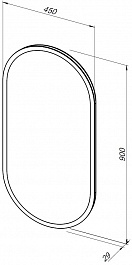 Aquanet Зеркало Монте 45x90 – фотография-2